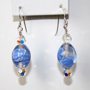 Lovely OOAK Artisan Drop Earrings with Glass Beads
